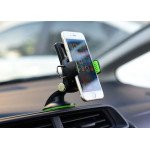 Wholesale Dashboard, Windshield Car Mount Phone Holder Fits iPhone, Samsung, and More Q001 (Black)